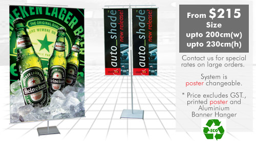 t & 7 banner display stand-picture