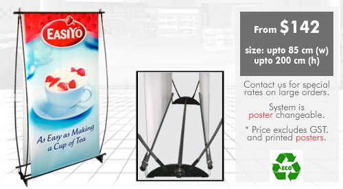 sail shape double sided display stand - picture
